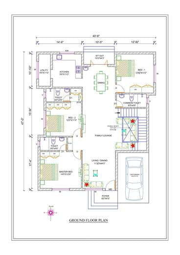 AutoCAD Floor Plan Drafting