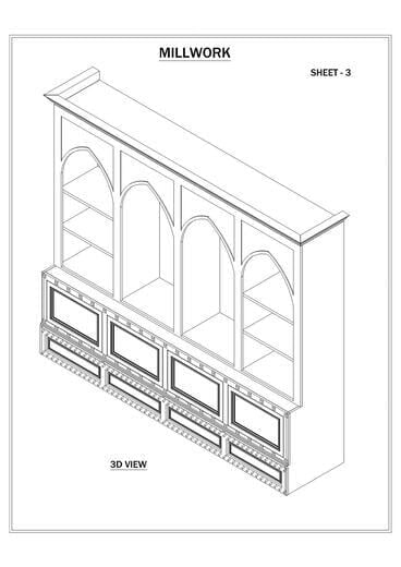 AutoCAD Millwork Drafting 3d view